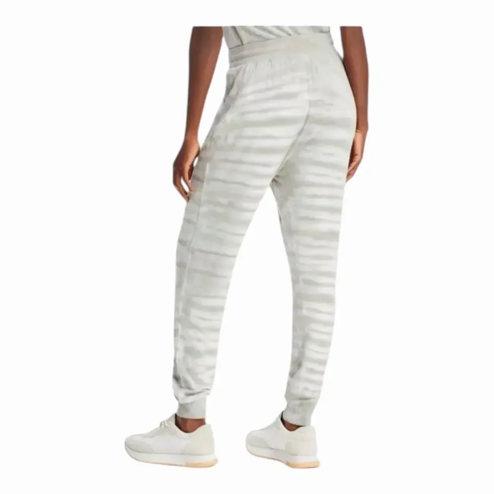 Splendid NWT Women’s Journey Ribbed Trim Knit Jogger Pants Smoky Gray Tie Dye XL - Picture 2 of 14